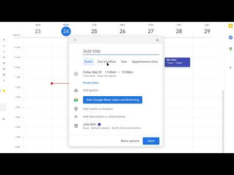 How to: Create an Out of Office in Google Calendar