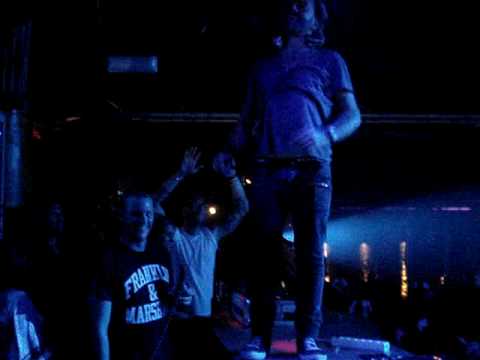 Sven Väth standing on decks and trying to mix with foot at Cocoon Ibiza