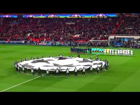 PSG / FC Bâle 19.10.2016 : 3-0 (C1 J3) 3/4 : Entrée des 2 équipes avec LA musique