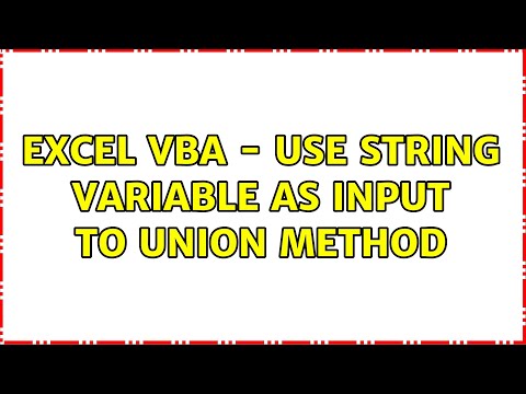 Excel VBA - Use string variable as input to Union Method