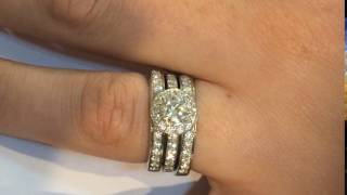 Three band engagement ring