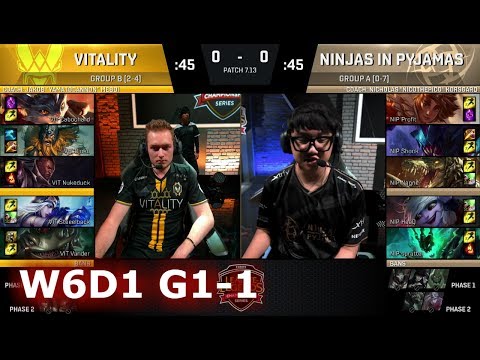 Vitality vs Ninjas in Pyjamas | Game 1 S7 EU LCS Summer 2017 Week 6 Day 1 | VIT vs NIP G1 W6D1