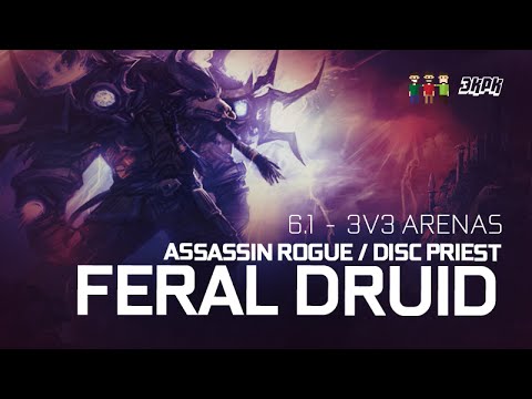 6.1 3v3 Arenas - Assassin Rogue, Feral Druid, Disc Priest