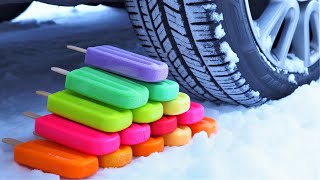 Best Crushing things with Car Compilation two! 자동차로 바삭 바삭하고 부드러운 것을 분쇄! 실험용 자동차 대 콜라, 환타 슬라임 캔디 토이