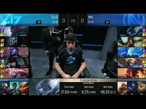 CLG vs NV Game 1 Highlights - COUNTER LOGIC GAMING vs TEAM ENVY NA LCS Week 3 Summer 2016