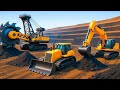 Construction Works Excavator BWE Dig Tons Of Coal In Giant Mine