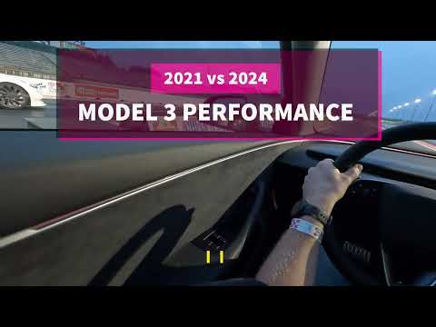 2024 vs 2021 Tesla Model 3 Performance - Drag Race