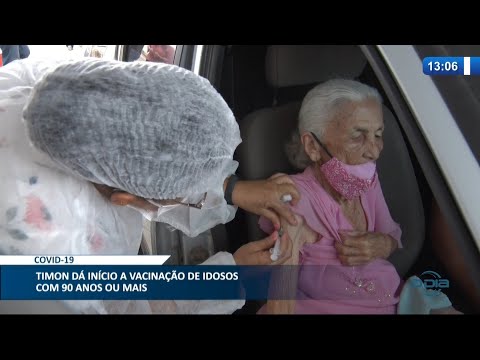 Timon inicia vacinação de idosos acima de 90 anos 11 02 2021