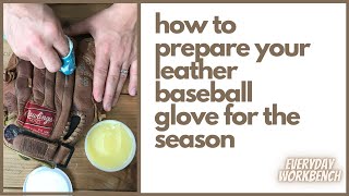 How to condition a baseball glove. Breaking in a baseball glove with Pecard leather conditioner.