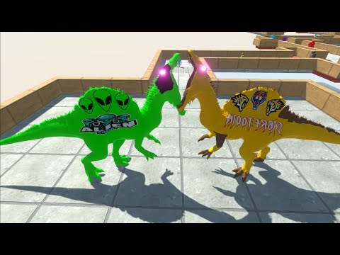 ALIEN  SPINOSAURUS FOREST DEATH RUN - Animal Revolt Battle Simulator