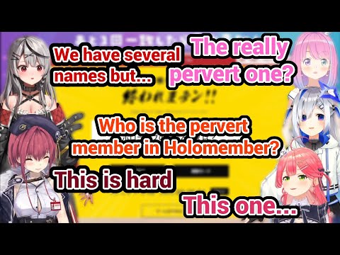 Miko Marine Kanata Luna Chloe have The Same Mind for "Who is The Pervert member in Holomember?"