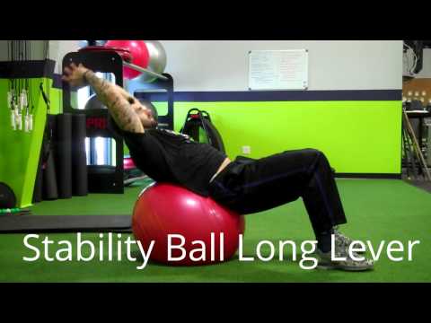 Stability Ball Long Lever Crunch