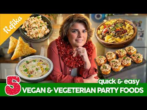 Make These 5 Vegan & Vegetarian Party Foods in Minutes 😍 | Quick & Easy Recipes