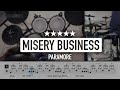 Lv 16 Misery Business Paramore Drum Cover Tutorial With Sheet Music