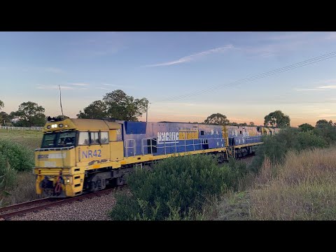 Pacific National NR42, NR91, NR82 & 8118 with 3AB6 at Oakhampton - 23/5/24