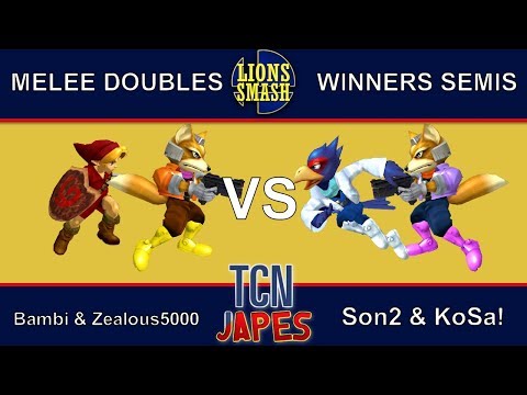 TCNJapes 3 SSBM Doubles - Bambi/Zealous5000 vs. Son2/KoSa! - Winners Semis