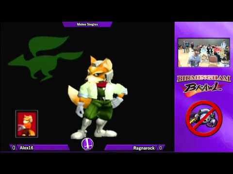 Birmingham Brawl 6 Melee Singles - Alex16 (Red Fox) vs. Ragnarock (Fox, Falco, Doc)
