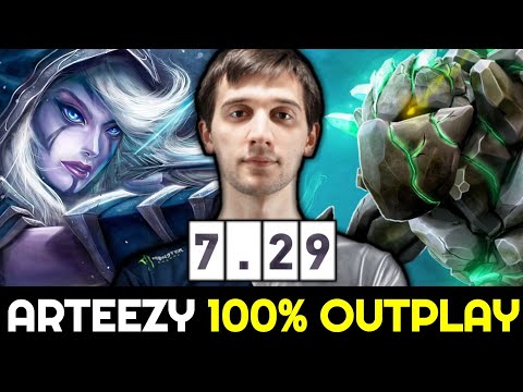 ARTEEZY 100% Outplay Enemies with Drow Ranger & Tiny 7.29 Dota 2