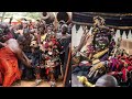 Asantehene, Otumfuo Osei Tutu the II(King of Asante kingdom), chants war song in Kumasi Ghana