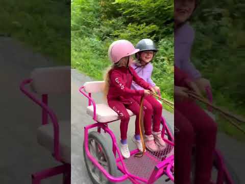 Ella, Laura & Black on adventure 😍 #horse #equestrian #daughter #shorts #kidsshorts