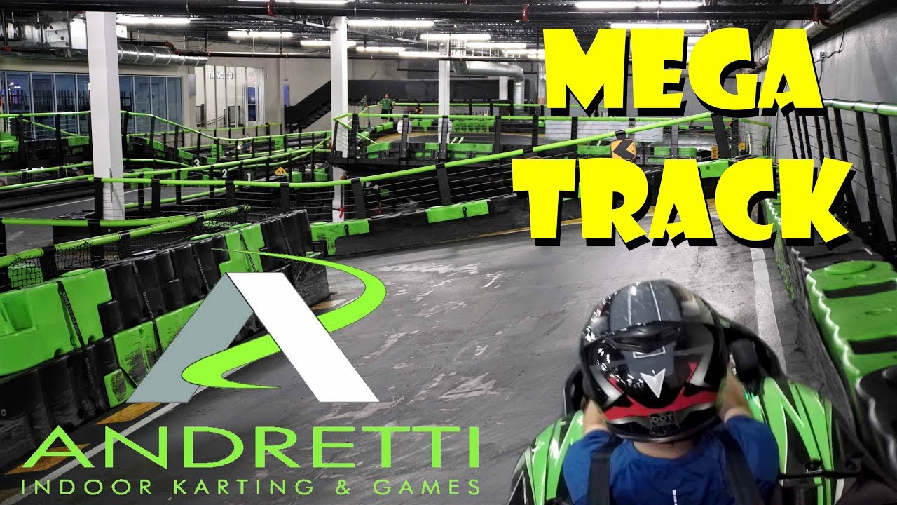 ANDRETTI INDOOR KARTING & GAMES MEGA TRACK TOUR, REVIEW, & POVS!!!