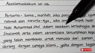 Download lagu Contoh Naskah Teks Pidato Peringatan Maulid Nabi Muhammad SAW Tema 'Suri Teladan Nabi Muhammad SAW' mp3
