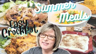 Easy Crockpot Summer Meals | Quick Easy Real Life Dinners | Chicken Tacos | Coffee & Donuts Tiramisu