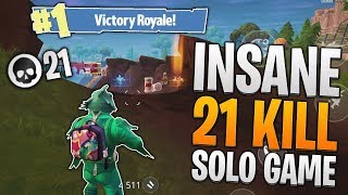 21 KILL SOLO GAME! Fortnite Mobile Personal High Kill Record