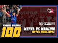 CWCL2 Match Highlights Nepal vs Namibia || Nepal Won By 2 Wickets || Kushal Bhurtel Century