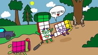Numberblocks 14 saves 13 from Octonaughty | Numberblocks fanmade coloring story