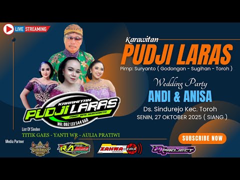 🔴LIVE KARAWITAN PUDJI LARAS | WEDDING ANDI & ANISA 27 OKT 2025 SINDU | RA AUDIO JALAKAN