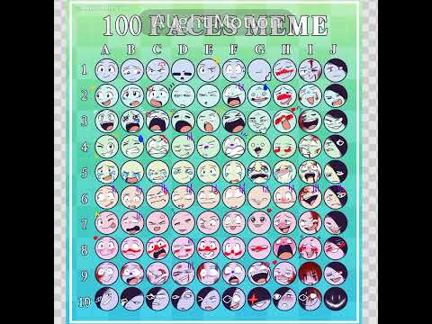 Doing 100 faces meme (I changed it up a bit)
