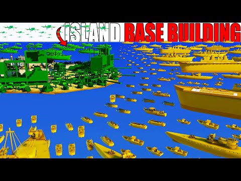 I built Army Men ISLAND DEFENSE in NEW Base Building Simulator! - Attack on Toys