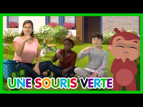 👶😍Une souris verte 🐭 🥗 - Les Amis de Boubi (Comptines pour enfants) - comptine avec paroles