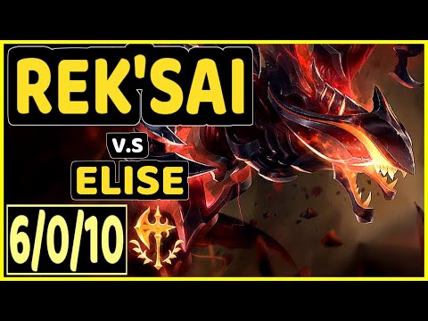 HARU (REK'SAI) vs ELISE - 6/0/10 KDA JUNGLE GAMEPLAY - KR Ranked GRANDMASTER