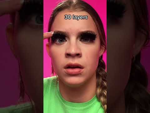 100 LAYERS OF LASHES?!!! #shorts