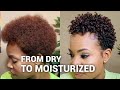 Styling my DRY natural hair!!  ( wash and go )