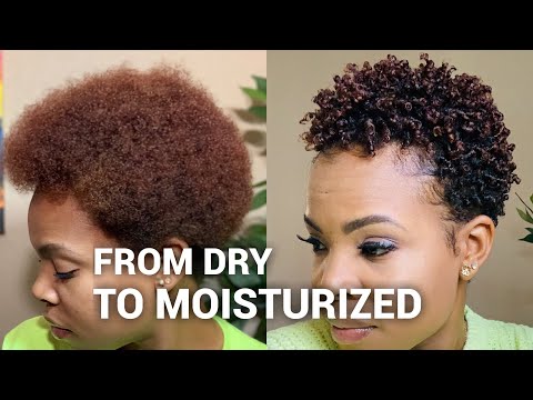 Styling my DRY natural hair!! ( wash and go )
