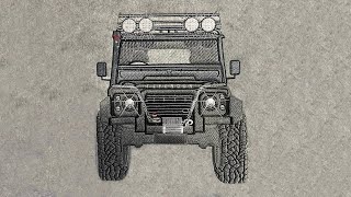 Jeep Machine Embroidery Design Sewout