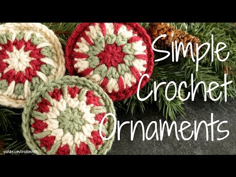 Simple Crochet Ornaments!! Crocheted Christmas...