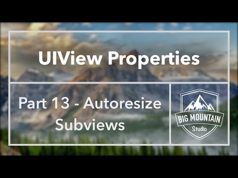 UIView Properties Part 13 - Autoresize Subviews (iOS, Xcode 8)