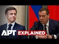 Brainless Rooster Russia S Medvedev Ridicules Macron S NATO Troop Deployment Plan In Ukraine