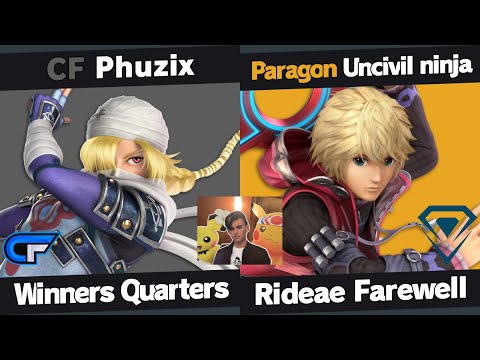 Rideae Farewell Tournament - Phuzix (Sheik) vs Uncivil ninja (Shulk) - Winners Quarters