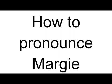 How to Pronounce Margie (English)