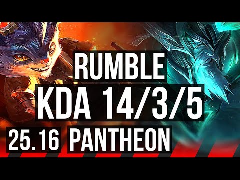 RUMBLE vs PANTHEON (TOP) | 14/3/5 | KR Grandmaster | 25.16