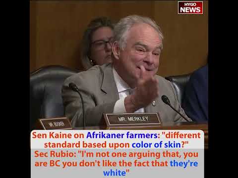 Kaine on Afrikaner farmers: different standard based upon color of skin? Rubio: you don't like white