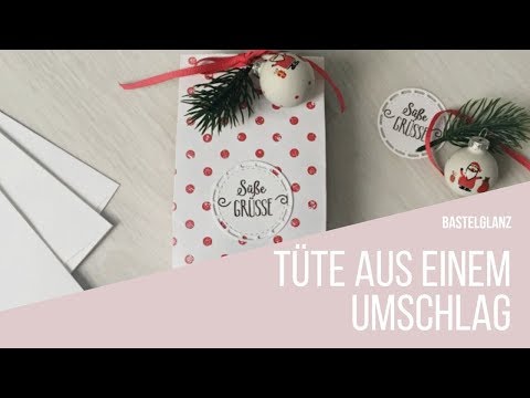 Tüte aus einem Umschlag basteln Diy Idee mit Stampin' Up! Bastelglanz