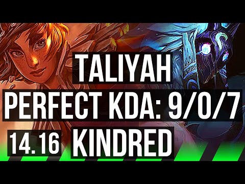 TALIYAH vs KINDRED (JGL) | 9/0/7, 69% winrate, Legendary | NA Challenger | 14.16