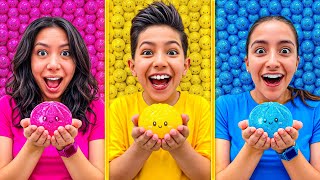 24 SAAT TEK RENK CHALLENGE YAPTIK!! KENDİ RENGİNDE SQUİSHY BULAN KAZANIR!