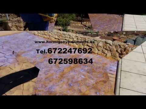 Hormigon Impreso Ejecución  CAÑIZAR DEL OLIVAR Tel.672247692  Teruel